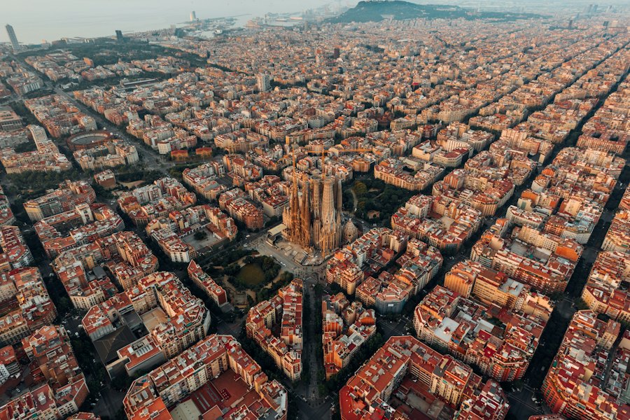 Barcelona cityscape with the Sagrada Família